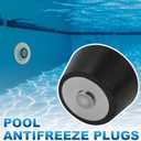 2 x Swimming Pool Winterizing Plugs 2" for Pool Drain with SS Screw, Stainless Steel Bolts, Rubber Pool Plugs(2 PCS)