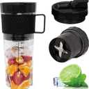 Portable Blender, Yidata Personal 16 Oz Rechargable Smooth with Ultra-sharp Blades Handheld Blender for Travel, Office & Sports (Black