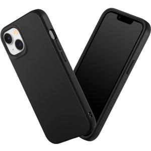 RhinoShield Case Compatible with [iPhone 13/14] | Solid Suit - Shock Absorbent Slim Design Protective Cover with Premium Matte Finish 3.5M / 11ft Drop Protection - Classic Black