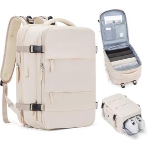 Expandable Travel Backpack For Women Men Airline Approved Personal Item Backpack For Airlines Carry On Backpack Flight Approved Waterproof Backpack For Traveling On Airplane Weekender Travel Bag