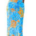 PRETTYGARDEN Women's Floral Bodycon Maxi Dress Summer Beach Sundress Sleeveless Spaghetti Strap Wedding Guest Dress (Blue, M)