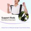 Posture Corrector for Women and Men,Back Brace Support,Adjustable Shoulder Straightener,Improving Hunchback Posture,Upper and Lower Back Pain Relief Scoliosis,Thoracic,Spine Corrector Black, Small (Black, S)
