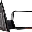 Left side, ROADFAR Tow Mirror Replacement fit for for Ford for F150 Pickup Truck 2004-2006 Right Passenger Side Power Adjusted Heated Turn Signal Light Black Housing