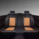 GXT Bench Seat Cover, Premium Faux Leather Bench Seat Covers for Trucks - Universal Fit for Most Sedans SUV Pick-up Truck, Durable for Long Lasting Protection(Black and Orange)