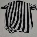 3 Pcs Referee Shirt, Referee Costume Men Women Zipper Collar Black and White Striped Ref Shirt for Football Soccer Sports (Small)