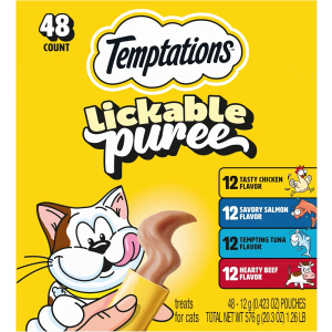 Beef, Salmon, Chicken & Tuna, under 15 cal/tube, no added sugar or fillers, senior-friendly, meal topper or hand-feed, Best By 10/02/2027