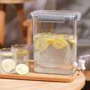 Elsjoy 1.2 Gallon Plastic Drink Dispenser with Spigot, Cold Beverage Dispenser Fridge Drink Container for Iced Tea, Lemonade, Coffee
