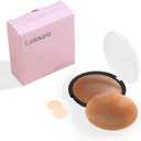 Lolaura Nipple Covers for Women, Reusable Silicone Pasties, Invisible Breast Petals, for Strapless Dresses, with Travel Box (Beige, S)