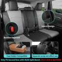 Custom Seat Covers for Toyota Highlander 2014-2019, Only 1&2-Row with 40/60 Split Bench, Faux Leather Car Interior Replacement Accessories - Black Grey, (8)