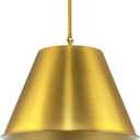 Kira Home Vida 18" Modern Industrial Pendant Light + Metal Empire Shade, Adjustable Hanging Height, Warm Brass Finish