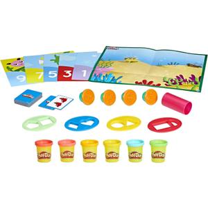 Play-Doh Create & Count Numbers Playset with 6 Double-Sided Playmats, 10 Counting Flashcards & 6 Cans, Back to School Classroom Supplies, Preschool Toys, Ages 2+ 