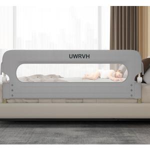Folding Bed Rail Guard for Toddlers,Safety Toddler Bed Rails,Baby Bed Rails- U-Shape No Drilling Design, Universal Fit for Twin/Full/Queen/King/Bunk Beds (Grey, 75" L x 23.6" H) Folding Bed Rail Guard for Toddlers,Safety Toddler Bed Rails,Baby Bed Rails- U-Shape No Drilling Design, Universal Fit for Twin/Full/Queen/King/Bunk Beds (Grey, 75" L x 23.6" H)
