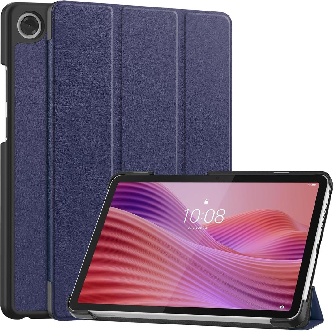 Smart Case for Lenovo Tab One/Tab K9 8.7-Inch, Lightweight Trifold Stand Cover with Auto Wake/Sleep, Navy Blue
