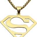 Tapp Collections Stainless Steel Superhero Pendant Necklace