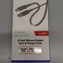 6 Foot Silicone Rubber Sync & Charge Cable