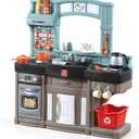 Step2 Best Chefs Kids Kitchen Playset, Indoor/Outdoor Kitchenette, Interactive Play with Lights and Sounds, Made of Durable Plastic, Includes 25 Piece Toy Accessories, For Toddlers 2+ Years Old
