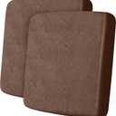 Leather Look Couch Cushion Covers Sofa Seat Slipcovers Sets Couches Furniture Protector for Sectional Armchair Loveseat Pets Kids Stretch Spandex Fabric (2 Cushion Sofa, Brown)