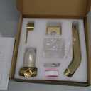 Dalang Wall Mount Faucet Brushed Gold Bathroom Sink Faucet,Single Handle and Valve Body