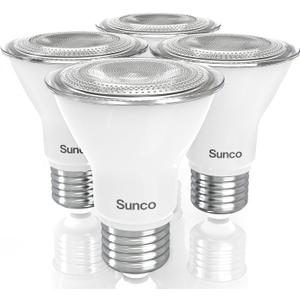Sunco PAR20 LED Bulbs, Flood Light Bulb Outdoor, 500 LM, 7W (50W Equivalent), 4000K Cool White, E26 Medium Base, Dimmable, Track Lighting for Indoor/Outdoor Use, Wet Rated UL 4 Pack. Sunco PAR20 LED Bulbs, Flood Light Bulb Outdoor, 500 LM, 7W (50W Equivalent), 4000K Cool White, E26 Medium Base, Dimmable, Track Lighting for Indoor/Outdoor Use, Wet Rated UL 4 Pack.
