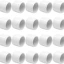 1/2" PVC Pipe End Cap Fitting,Schedule 40 Plug Adapter Connector Socket White for DIY Structure Garden Shelf (20 Pack)
