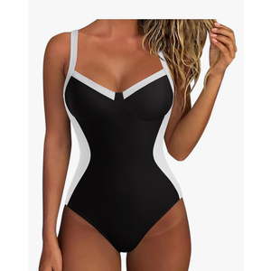SUUKSESS Womens Tummy Control One Piece Swimsuit Sexy Crisscross Back Bathing Suit, Size L