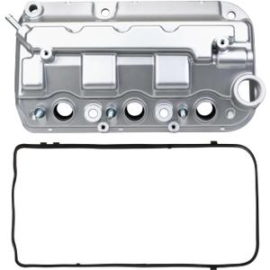 MITZONE Front Valve Cover Compatible with 2008-2017 Honda Accord Pilot Odyssey Crosstour Ridgeline Acura TL RDX 3.5L Replace 12310R70A00 12310R70A10 (Silver)