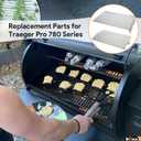 BQMAX Drip Pan & Drip Pan Liners for Traeger Pro 780 Pellet Smoker Grill, BAC780 Drip Tray for Traeger 780 Pro, BAC520 Drip Tray Liners for Traeger Pro 780 Accessories, for Traeger Replacement Parts