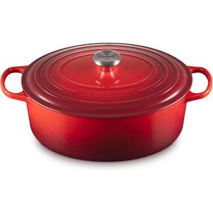 Le Creuset Enameled Cast Iron Signature Oval Dutch Oven, 8 qt., Cerise