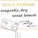 Dry Erase White Board, 10.6"x 14.6" Gold Aluminum Frame Magnetic Whiteboard for Wall Office,School,Home, Hanging Board for Decoration,Planning,Kitchen Grocery List,Drawing,MemoBB-Gold-2737