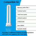 (2PACK) FLS/E9W Fluorescent Bulb,Replacement for Camping Lantern Bulb,4 Pin 2G7 Base,5.5 inch Special Size,6400K