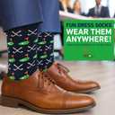 I'D RATHER BE CHASING Funny Mens Socks, Golf & Pickleball Gifts for Men, Golfers Unique Crew Sock, Golfing Gift Accessories (Black)