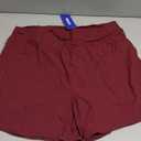 Womens 5.5" Swim Shorts High Waisted Board Shorts with Pockets Quick Dry UPF 50+ Beach Shorts with Liner, Large, Watermelon Red 