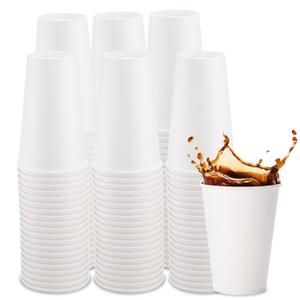 Freshware Coffee Cups 16 oz [100 Pack] Disposable Paper Cups for Hot or Iced Coffee Cup, Slushie Cup, Milkshakes, Smoothies, and Tea