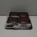 Serving Set: Plastic Imitated Wood Serving Tray & 4 Snack Boxes with Lid, Ideal for Home, Party & Birthday, Wood Brown, Plastic