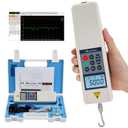 500N Digital Force Gauge Push Pull Gauge with USB Output 500N/110Lbf/50Kgf Force Meter with Auto Power-Off, Auto Backlit LCD for Lab Tension and Compression Destructive Tests HP-500N