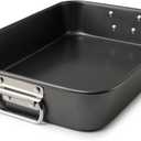 Tiawudi Lasagna Pan with Handles, 15x10x3 Inch Bakeware for Oven, Nonstick Rectangular Roasting Pan, Deep Baking Dish for Cake and Brownie, Heavy Duty (15X11X3")