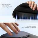 2 x meatanty Mouse Pad with Wrist Rest, Ergonomic Mouse Wrist Support, Desk Mouse Mat Computer Accessories, Soft Memory Foam Palm Hand Pain Relief, Non-Slip Laptop Cushion, Office Home Gaming Black Blue