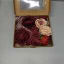 Floroom Burgundy Mauve Artificial Flowers Marsala Fake Roses Peonies and Greenery Combo Box Set for DIY Dark Red Wedding Bouquets Bridal Shower Centerpieces Floral Arrangements Party Tables Decoration