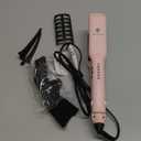 MiroPure 1.5 Inch Flat Iron, Hair Straightener with 30S Fast Heating & 60min Auto Shut-Off, Hair Straightener and Curler 2 in 1 with 3D Ceramic Floating Plates (Pink)