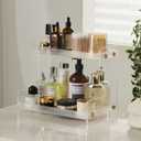 FFK Bathroom Organizer Countertop, 2 Tier Bathroom Counter Organizer Kitchen Spice Rack Cosmetic Organizer, Countertop Storage for Bathroom, Kitchen, Living Room, Bedroom, Dressing Table