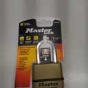 Master Lock Combination Lock, Heavy Duty Weatherproof Padlock, Resettable for Outdoor Use, Brass Finish, M175XDLF (1.2 x 2 x 3.87 inches (1 Pack))