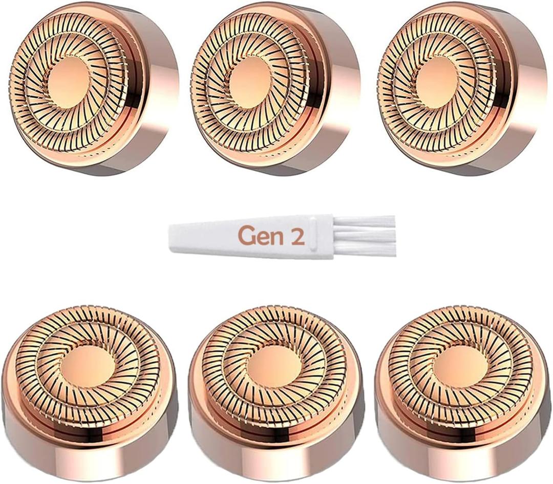 Replacement Heads for Flawless Generation 2, Facial Hair Removal Replacement Heads for Women, Compatible with Finishing Flawless Facial Hair Remover, Double Halo Replacement Heads Gen 2(6 Count)