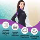 Wetsuit Top Men Women 2mm 3mm Neoprene Wetsuit Jacket Long Sleeve Wet Suit Tops Front Zip Warm Wets Suit Jackets Shirts Stretch for Snorkeling Swimming Surfing Scuba Diving Water Sport 4XL