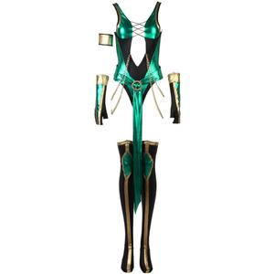 CosplayDiy Women's Suit for Game MK X Jade Cosplay Costume (Medium)
