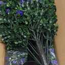 Yunlly Set of 2 Artificial Boxwood Topiary Ball Tree Fake Bushes Shrubs Outdoor Faux Plant with Ground Spike Flowers UV Resistance Greenery for Front Porch Garden Patio Indoor(Purple,27x18inch)
