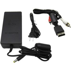USonline911 AC Adapter Power Supply 8.5v SCPH-70100 +AV Cable for Slim Ps2 Playstation 2 PS2