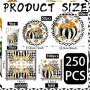 Hsei 250 Pcs Autumn Pumpkin Plates and Napkins Party Decorations Disposable Tableware Sets for Baby Shower Birthday Supplies Serves 50 Guests Dinnerware Bridal Shower Favors