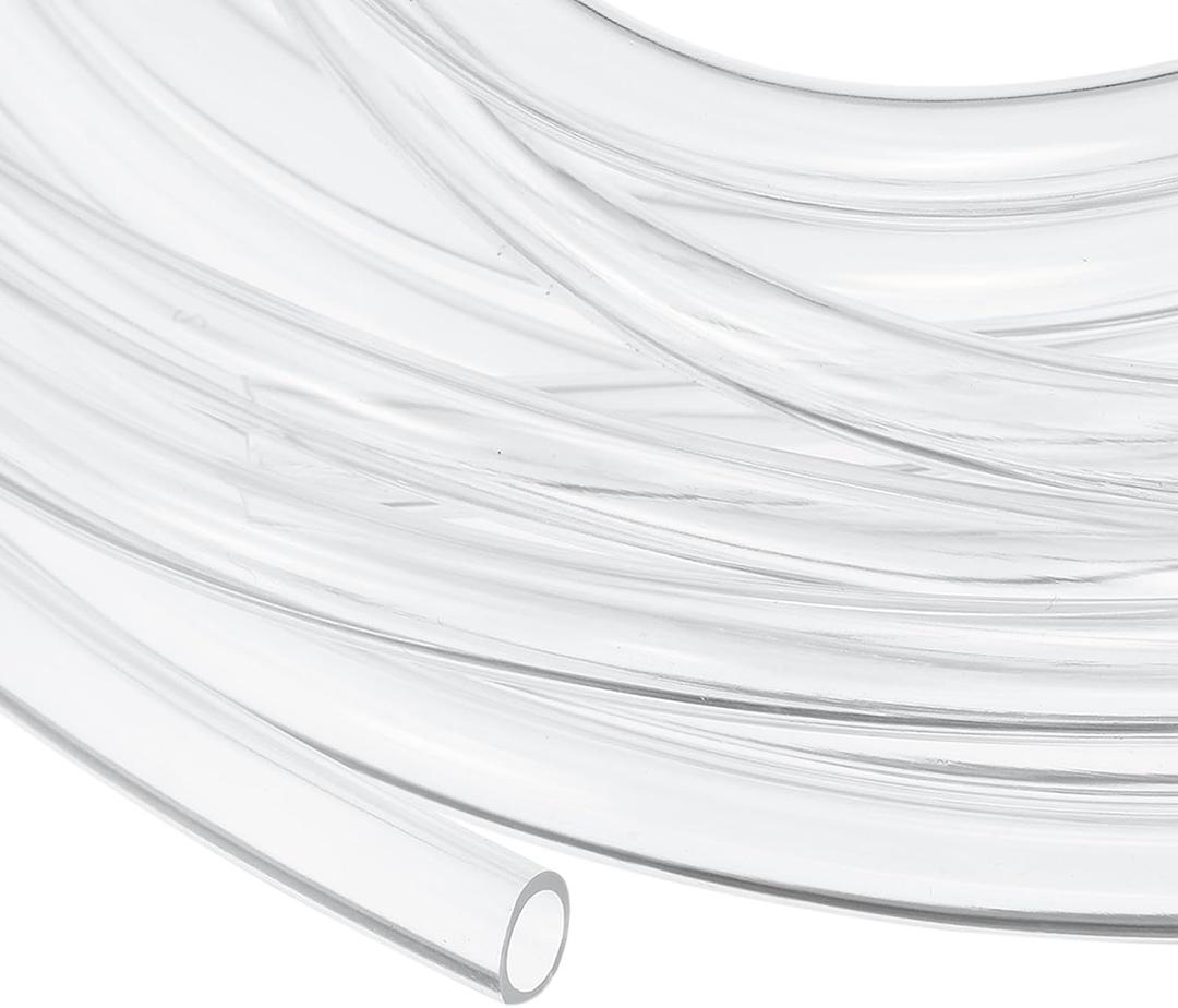 uxcell Clear PVC Tubing, 5.5mm ID x 7.5mm OD - 12.5ft PVC Tube Lightweight Vinyl Hose, Transparent Flexible Plastic Water Tubing for Air Oil Water Transfer Aquarium Irrigation