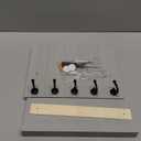 Rebee Vision Decorative Key and Mail Holder for Wall - Modern Key Hooks with Shelf and Mail Organizer Wall Mount for Frmhouse House Decor - Stylish Apartment Essentials (Gray, 3.54"D x 10"W x 7.28"H)