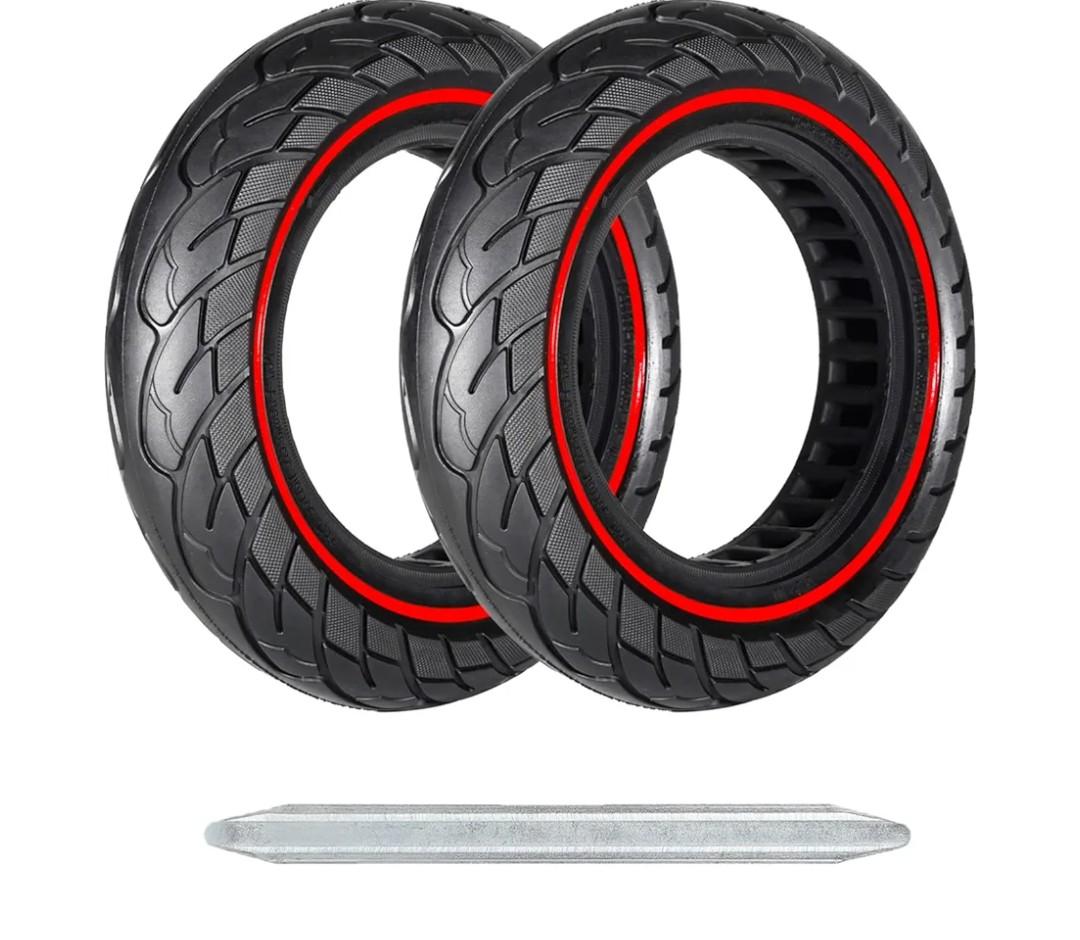 60/70-6.5 Scooter Tire, 1pcs 10 x 2.5 Solid Tires，Replacement Wheel Compatible with 10x2.5-6.5 Rubber Scooter Tire